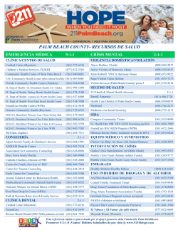 PALM BEACH COUNTY- RECURSOS DE SALUD