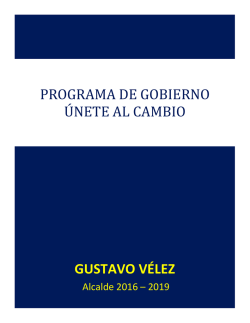 Gustavo Vélez - Candidatos con la EDUCACIÓN