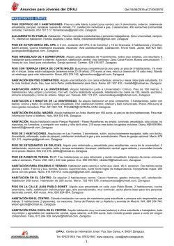 CIPAJ - Anuncios del 15 al 21 de abril 2015
