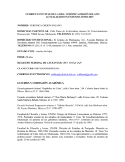 CV en Extenso - El Colegio de Michoac&aacute;n