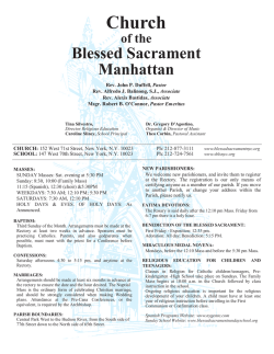 November 29th, 2015 - NYC - The Church of the Blessed Sacrament
