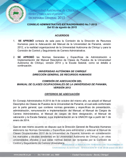 Consejo Administrativo Extraordinario 7-2015 del 3 de