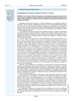 ORDEN de 16 de abril de 2015. - Instituto Aragonés de Servicios