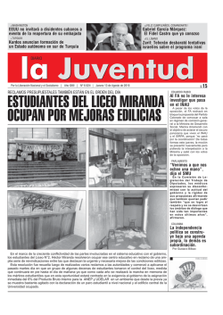 estudiantes del liceo miranda ocupan por mejoras edilicias