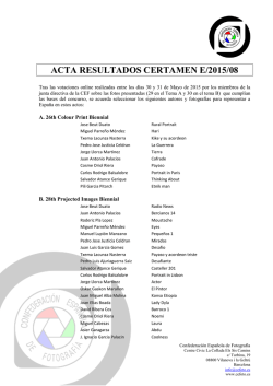 acta - Confederación Española de Fotografía