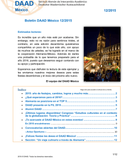 12/2015 Boletín DAAD México 12/2015