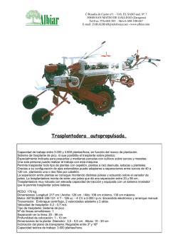 Trasplantadora autopropulsada.