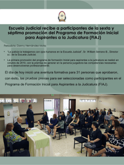 Escuela Judicial recibe a participantes de la sexta y séptima