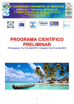 PROGRAMA CIENTÍFICO PRELIMINAR