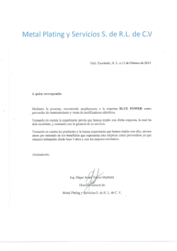 Metal Plating y Servicios S. de R.L. de C.V
