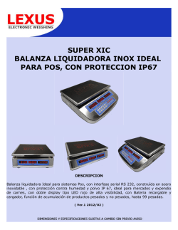 SUPER XIC BALANZA LIQUIDADORA INOX IDEAL PARA POS