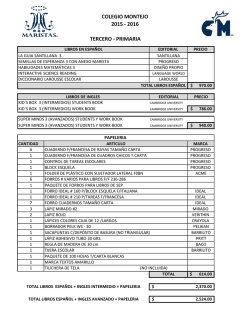 Tercer Grado. - Colegio Montejo