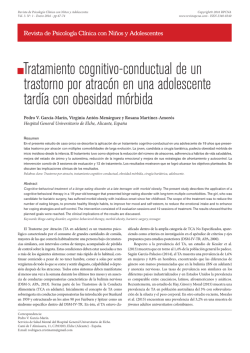 Tratamiento cognitivo-conductual de un trastorno por atracón en