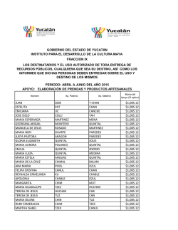 juan dzib y chan $1085.12 estelita pat chan $1085.12 emiliana uc