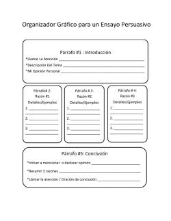 Organizador Gráfico para un Ensayo Persuasivo