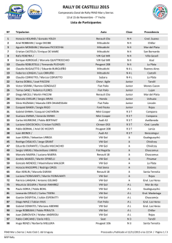 Lista de Inscriptos