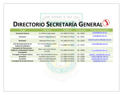 DIRECTORIO SECRETARÍA GENERAL