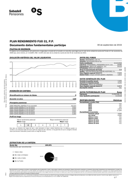 PLAN RENDIMIENTO FIJO 31, PP Documento datos fundamentales