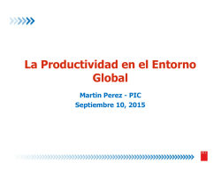 La Productividad en el entorno Global