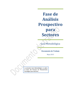 Fase de Análisis Prospectivo para Sectores