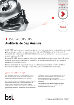 ISO 14001:2015 Auditoría de Gap Análisis