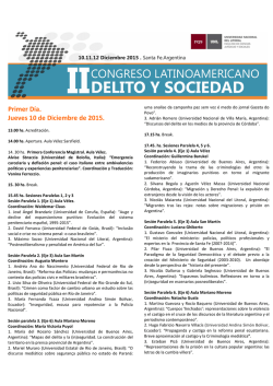 UNL - FCJS - II Congreso Latinoamericano Delito y Sociedad