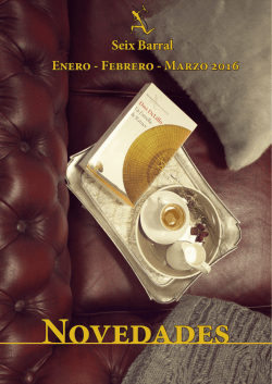 Seix Barral Enero - Febrero - Marzo 2016