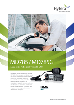 Hytera MD785/MD785G - Equipos de radio para vehículo DMR