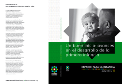 Un buen inicio: avances en el desarrollo de la primera infancia