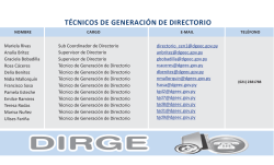 Técnicos de Generación de Directorio