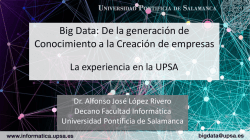 Big Data: De la generación de Conocimiento a la