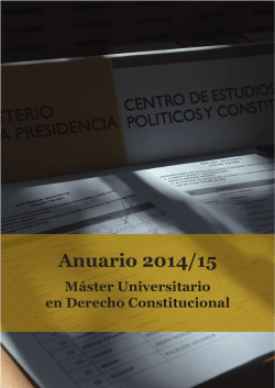 Anuario 2014-15.indb - Centro de Estudios Políticos y