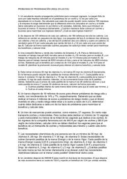 PROBLEMAS DE PROGRAMACIÓN LINEAL EN LAS PAU 5. Un