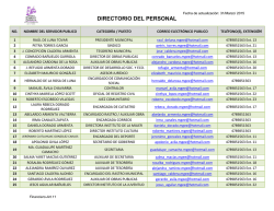 DIRECTORIO DEL PERSONAL