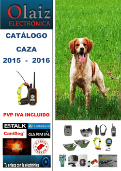 CAT&Aacute;LOGO CAZA 2015 - 2016