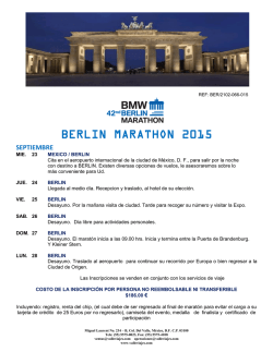 Real-Marathon Berlin - Valleviajes y Marathones