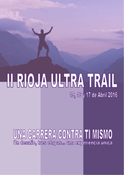 Guía del Corredor de la 2016 Rioja Ultratrail.