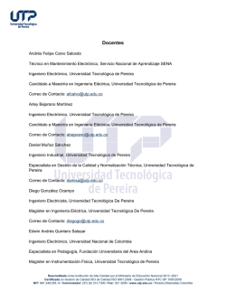 Docentes - Universidad Tecnológica de Pereira