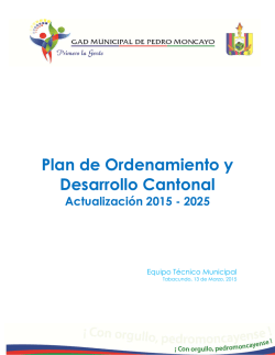 plan de ordenamiento y desarrollo territorial (pdot)