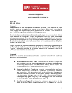 Becas UPV - Universidad Pedro de Valdivia