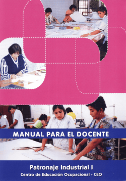 Manual para el docente patronaje industrial I
