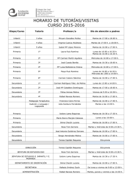 horario de visitas del profesorado 14-15 - Colegio San José