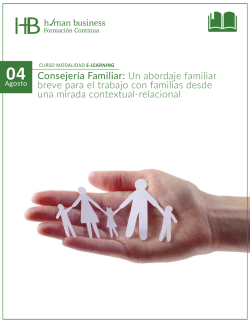 Consejería Familiar: Un abordaje familiar breve para el