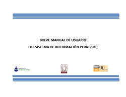 breve manual de usuario del sistema de información peraj (sip)