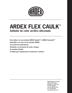 ARDEX FLEX CAULKTM Sellador de color