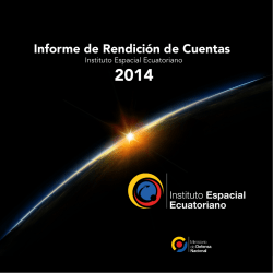 Informe de Rendición de Cuentas - Instituto Espacial Ecuatoriano