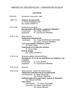 SIMPOSIO “HIV: UNA PUESTA AL DÍA” – FUNDACIÓN HELIOS
