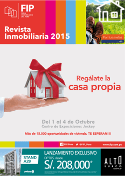 &uacute;ltimos departamentos - Feria Inmobiliaria del Per&uacute;