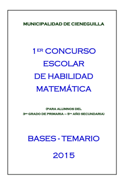 1er CONCURSO ESCOLAR DE HABILIDAD MATEMÁTICA BASES