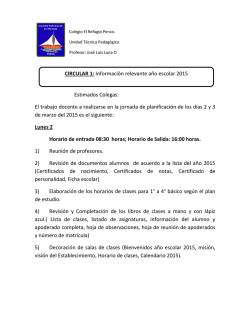 Estimados Colegas: El trabajo docente a realizarse en la jornada de